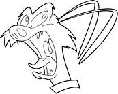 coloriage chasseur de dragons hector terrorise